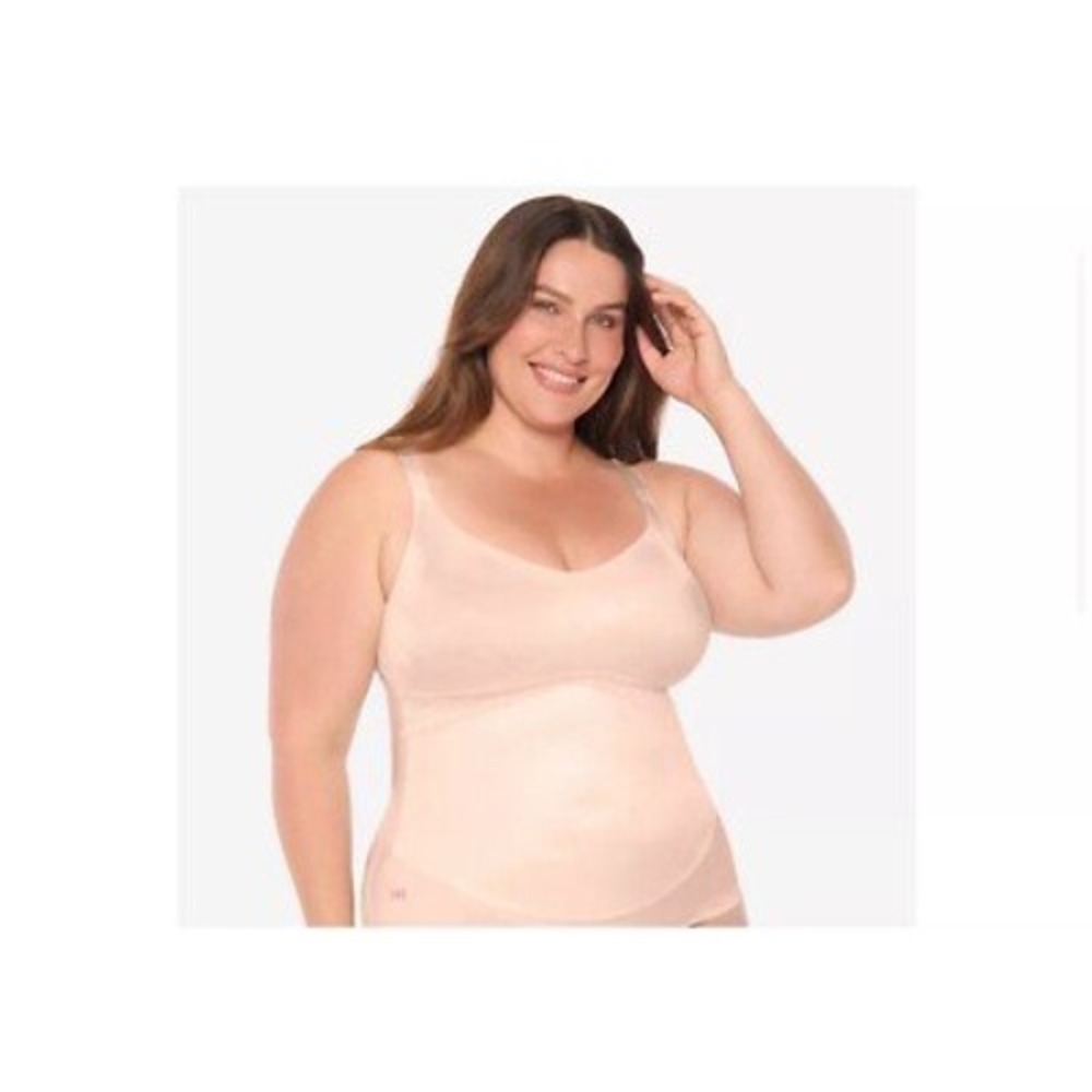 Ruby Ribbon Shapewear Womens 48 Lace Cami Nude Beige Tank Style 3024